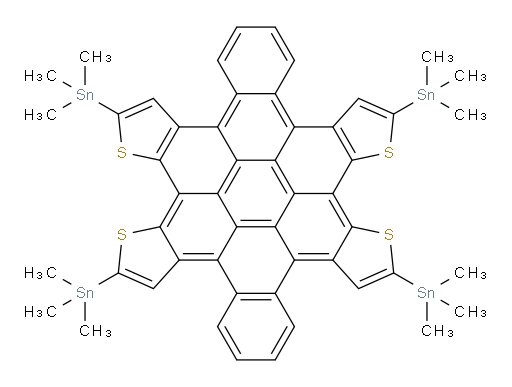 2,9,12,19-tetrakis(trimethylstannyl)dibenzo[5,6:11,12]coroneno[2,1-b:3,4-b':8,7-b'':9,10-b''']tetrathiophene