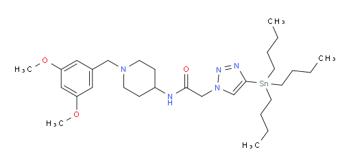 N-(1-(3,5-dimethoxybenzyl)piperidin-4-yl)-2-(4-(tributylstannyl)-1H-1,2,3-triazol-1-yl)acetamide