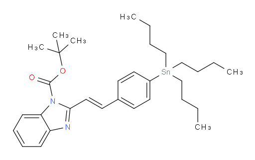 (E)-tert-butyl 2-(4-(tributylstannyl)styryl)-1H-benzo[d]imidazole-1-carboxylate