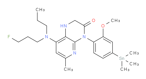 8-((3-fluoropropyl)(propyl)amino)-4-(2-methoxy-4-(trimethylstannyl)phenyl)-6-methyl-1,2-dihydropyrido[2,3-b]pyrazin-3(4H)-one