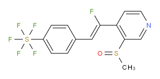 (Z)-4-(2-fluoro-2-(3-(methylsulfinyl)pyridin-4-yl)vinyl)(pentafluoromercapto)benzene