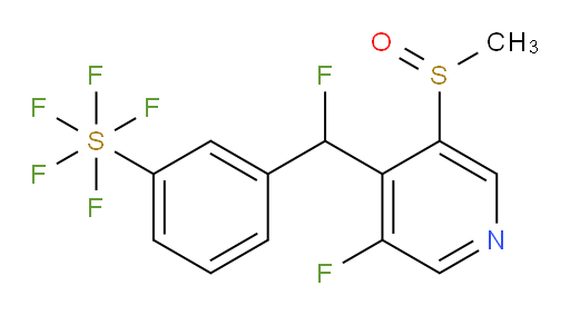 3-(fluoro(3-fluoro-5-(methylsulfinyl)pyridin-4-yl)methyl)(pentafluoromercapto)benzene
