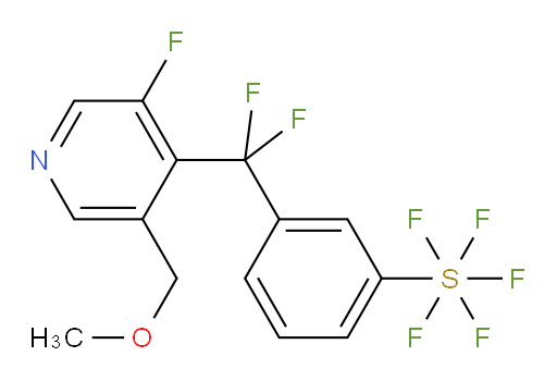 3-(difluoro(3-fluoro-5-(methoxymethyl)pyridin-4-yl)methyl)(pentafluoromercapto)benzene