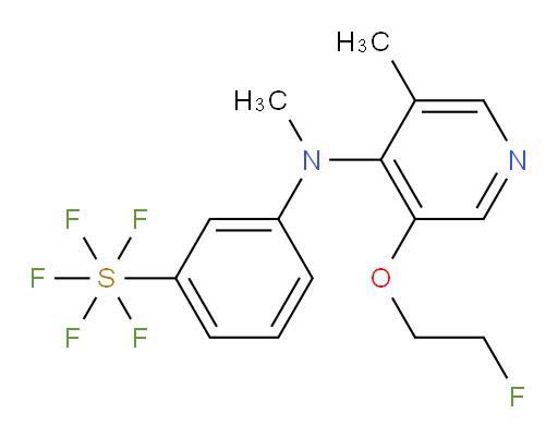 3-((3-(2-fluoroethoxy)-5-methylpyridin-4-yl)(methyl)amino)(pentafluoromercapto)benzene