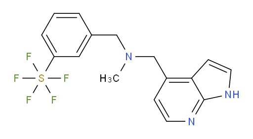 3-((((1H-pyrrolo[2,3-b]pyridin-4-yl)methyl)(methyl)amino)methyl)(pentafluoromercapto)benzene