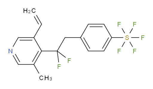 4-(2,2-difluoro-2-(3-methyl-5-vinylpyridin-4-yl)ethyl)(pentafluoromercapto)benzene
