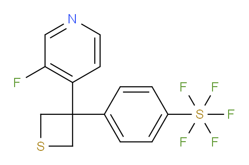 4-(3-(3-fluoropyridin-4-yl)thietan-3-yl)(pentafluoromercapto)benzene
