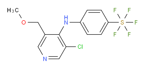 4-((3-chloro-5-(methoxymethyl)pyridin-4-yl)amino)(pentafluoromercapto)benzene