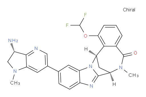 (7R,14R)-11-[(3S)-3-amino-2,3-dihydro-1-methyl-1H-pyrrolo[3,2-b]pyridin-6-yl]-1-(difluoromethoxy)-6,7-dihydro-6-methyl-7,14-Methanobenzimidazo[1,2-b][2,5]benzodiazocin-5(14H)--one