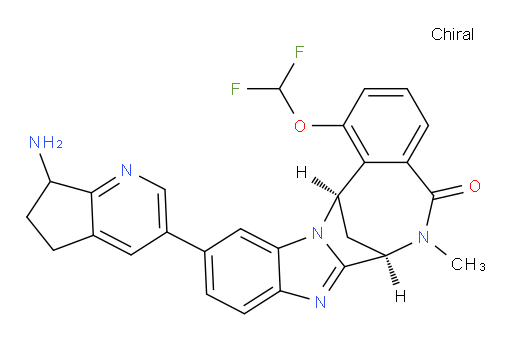 (7R,14R)-11-(7-amino-6,7-dihydro-5H-cyclopenta[b]pyridin-3-yl)-1-(difluoromethoxy)-6,7-dihydro-6-methyl-7,14-Methanobenzimidazo[1,2-b][2,5]benzodiazocin-5(14H)--one