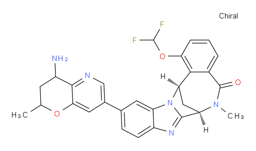 (7R,14R)-11-(4-amino-3,4-dihydro-2-methyl-2H-pyrano[3,2-b]pyridin-7-yl)-1-(difluoromethoxy)-6,7-dihydro-6-methyl-7,14-Methanobenzimidazo[1,2-b][2,5]benzodiazocin-5(14H)--one