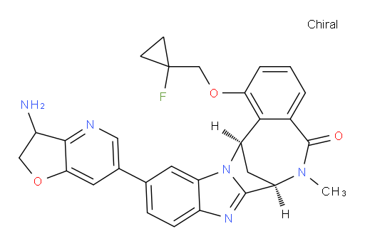 (7R,14R)-11-(3-amino-2,3-dihydrofuro[3,2-b]pyridin-6-yl)-1-[(1-fluoro-cyclopropyl)methoxy]-6,7-dihydro-6-methyl-7,14-Methanobenzimidazo[1,2-b][2,5]benzodiazocin-5(14H)--one