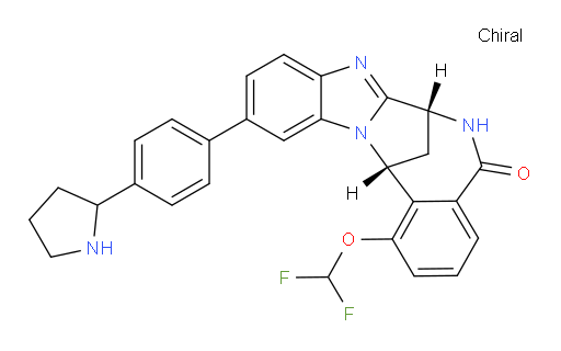 (7R,14R)-1-(difluoromethoxy)-6,7-dihydro-11-[4-(pyrrolidin-2-yl)phenyl]-7,14-Methanobenzimidazo[1,2-b][2,5]benzodiazocin-5(14H)--one