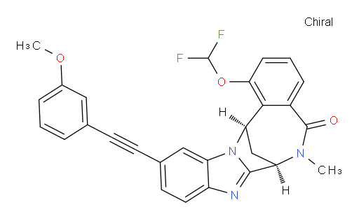 (7R,14R)-1-(difluoromethoxy)-6,7-dihydro-11-[2-(3-methoxy-phenyl)ethynyl]-6-methyl-7,14-Methanobenzimidazo[1,2-b][2,5]benzodiazocin-5(14H)--one