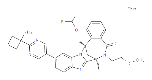 (7R,14R)-11-(2-(1-aminocyclobutyl)pyrimidin-5-yl)-1-(difluoromethoxy)-6-(2-methoxyethyl)-6,7-dihydro-7,14-methanobenzo[f]benzo[4,5]imidazo[1,2-a][1,4]diazocin-5(14H)-one