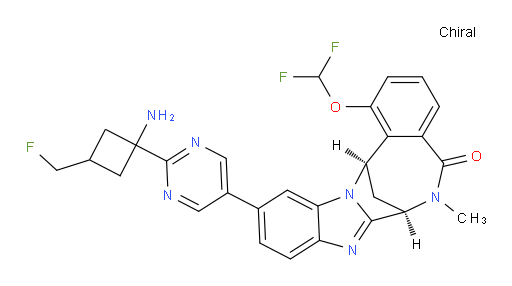 (7R,14R)-11-(2-(1-amino-3-(fluoromethyl)cyclobutyl)pyrimidin-5-yl)-1-(difluoromethoxy)-6-methyl-6,7-dihydro-7,14-methanobenzo[f]benzo[4,5]imidazo[1,2-a][1,4]diazocin-5(14H)-one