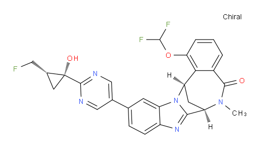 (7R,14R)-1-(difluoromethoxy)-11-(2-((1R,2S)-2-(fluoromethyl)-1-hydroxycyclopropyl)pyrimidin-5-yl)-6-methyl-6,7-dihydro-7,14-methanobenzo[f]benzo[4,5]imidazo[1,2-a][1,4]diazocin-5(14H)-one