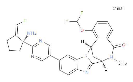 (7R,14R)-11-(2-((R,Z)-1-amino-2-(fluoromethylene)cyclopentyl)pyrimidin-5-yl)-1-(difluoromethoxy)-6-methyl-6,7-dihydro-7,14-methanobenzo[f]benzo[4,5]imidazo[1,2-a][1,4]diazocin-5(14H)-one