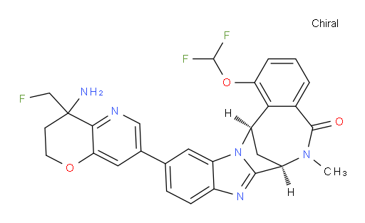 (7R,14R)-11-[4-amino-4-(fluoromethyl)-3,4-dihydro-2H-pyrano[3,2-b]pyridin-7-yl]-1-(difluoromethoxy)-6,7-dihydro-6-methyl-7,14-Methanobenzimidazo[1,2-b][2,5]benzodiazocin-5(14H)--one