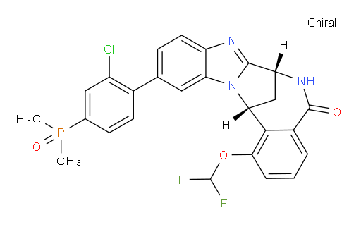 (7R,14R)-11-[2-chloro-4-(dimethylphosphinyl)phenyl]-1-(difluoromethoxy)-6,7-dihydro-7,14-Methanobenzimidazo[1,2-b][2,5]benzodiazocin-5(14H)--one