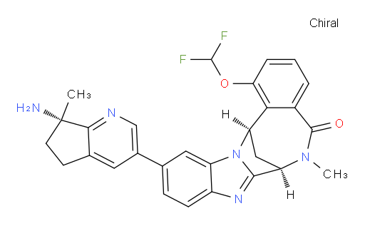 (7R,14R)-11-[(7S)-7-amino-6,7-dihydro-7-methyl-5H-cyclopenta[b]pyridin-3-yl]-1-(difluoromethoxy)-6,7-dihydro-6-methyl-7,14-Methanobenzimidazo[1,2-b][2,5]benzodiazocin-5(14H)--one