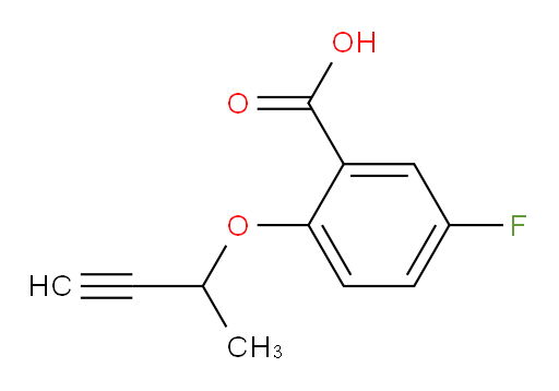 2-(but-3-yn-2-yloxy)-5-fluorobenzoic acid