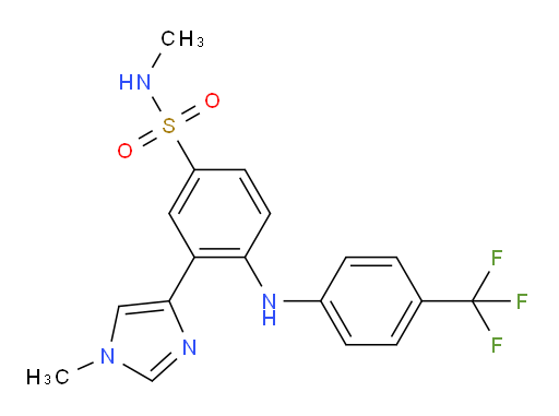 N-methyl-3-(1-methyl-1H-imidazol-4-yl)-4-((4-(trifluoromethyl)phenyl)amino)benzenesulfonamide