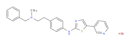 N-(4-(2-(benzyl(methyl)amino)ethyl)phenyl)-5-(pyridin-3-yl)thiazol-2-amine hydrobromide