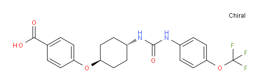 4-(((1r,4r)-4-(3-(4-(trifluoromethoxy)phenyl)ureido)cyclohexyl)oxy)benzoic acid