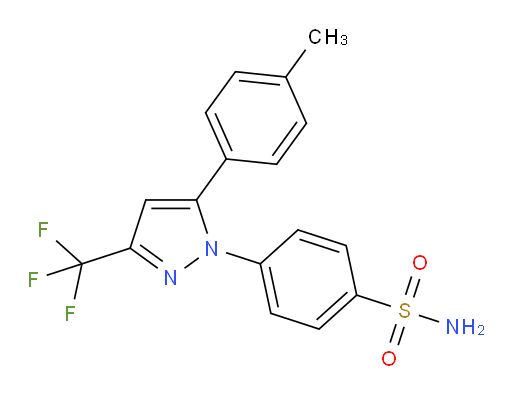 4-(5-(p-tolyl)-3-(trifluoromethyl)-1H-pyrazol-1-yl)benzenesulfonamide