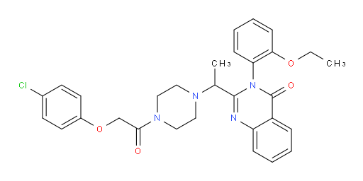2-[1-[4-[2-(4-chlorophenoxy)acetyl]piperazin-1-yl]ethyl]-3-(2-ethoxyphenyl)quinazolin-4-one