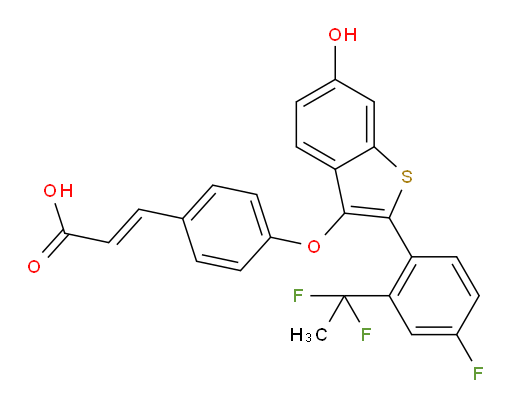 (2E)-3-[4-[[2-[2-(1,1-Difluoroethyl)-4-fluorophenyl]-6-hydroxybenzo[b]thien-3-yl]oxy]phenyl]-2-propenoic acid
