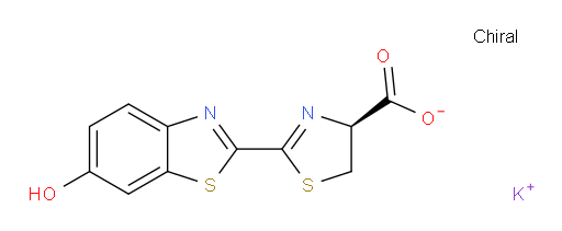 4-Thiazolecarboxylic acid, 4,5-dihydro-2-(6-hydroxy-2-benzothiazolyl)-, potassium salt (1:1), (4S)-