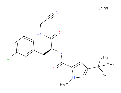 N-[(1S)-1-[(3-Chlorophenyl)methyl]-2-[(cyanomethyl)amino]-2-oxoethyl]-3-(1,1-dimethylethyl)-1-methyl-1H-pyrazole-5-carboxamide