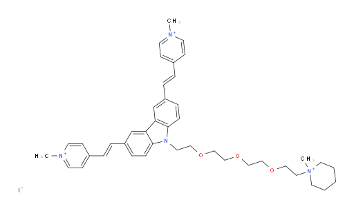 Pyridinium, 4,4′-[[9-[2-[2-[2-[2-(1-methylpiperidinio)ethoxy]ethoxy]ethoxy]ethyl]-9H-carbazole-3,6-diyl]di-2,1-ethenediyl]bis[1-methyl-, iodide (1:3)