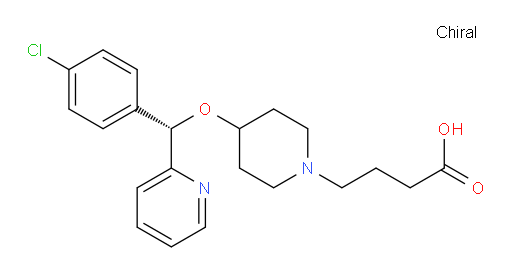 (S)-4-(4-((4-chlorophenyl)(pyridin-2-yl)methoxy)piperidin-1-yl)butanoic acid