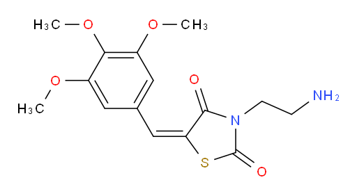 (5E)-3-(2-aminoethyl)-5-[(3,4,5-trimethoxyphenyl)methylidene]-1,3-thiazolidine-2,4-dione