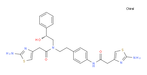 (R)-2-(2-aminothiazol-4-yl)-N-(4-(2-(2-aminothiazol-4-yl)acetamido)phenethyl)-N-(2-hydroxy-2-phenylethyl)acetamide