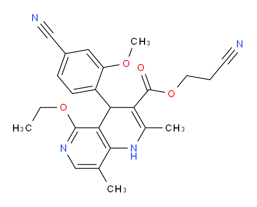 2-cyanoethyl 4-(4-cyano-2-methoxyphenyl)-5-ethoxy-2,8-dimethyl-1,4-dihydro-1,6-naphthyridine-3-carboxylate