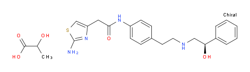 (R)-2-(2-aminothiazol-4-yl)-N-(4-(2-((2-hydroxy-2-phenylethyl)amino)ethyl)phenyl)acetamide 2-hydroxypropanoate