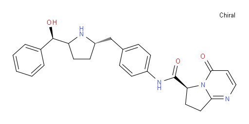 (6S)-N-(4-(((2S)-5-((R)-hydroxy(phenyl)methyl)pyrrolidin-2-yl)methyl)phenyl)-4-oxo-4,6,7,8-tetrahydropyrrolo[1,2-a]pyrimidine-6-carboxamide