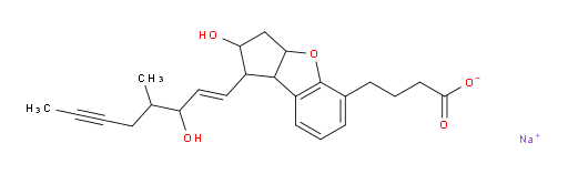 sodium (E)-4-(2-hydroxy-1-(3-hydroxy-4-methyloct-1-en-6-yn-1-yl)-2,3,3a,8b-tetrahydro-1H-cyclopenta[b]benzofuran-5-yl)butanoate