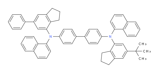 N4-(6-(tert-butyl)-2,3-dihydro-1H-inden-4-yl)-N4,N4'-di(naphthalen-1-yl)-N4'-(6-phenyl-2,3-dihydro-1H-inden-4-yl)-[1,1'-biphenyl]-4,4'-diamine