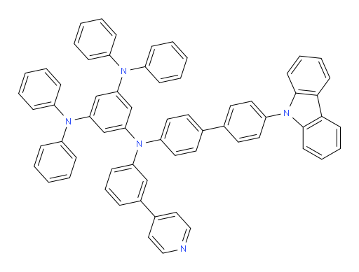N1-(4'-(9H-carbazol-9-yl)-[1,1'-biphenyl]-4-yl)-N3,N3,N5,N5-tetraphenyl-N1-(3-(pyridin-4-yl)phenyl)benzene-1,3,5-triamine