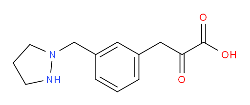 2-oxo-3-(3-(pyrazolidin-1-ylmethyl)phenyl)propanoic acid