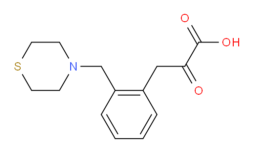 2-oxo-3-(2-(thiomorpholinomethyl)phenyl)propanoic acid