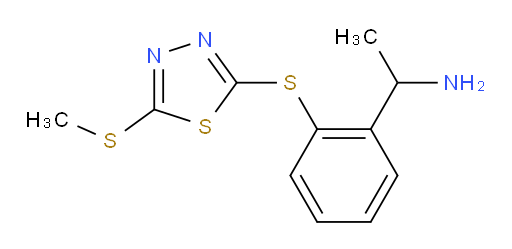 1-(2-((5-(methylthio)-1,3,4-thiadiazol-2-yl)thio)phenyl)ethanamine