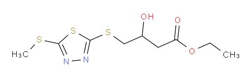 ethyl 3-hydroxy-4-((5-(methylthio)-1,3,4-thiadiazol-2-yl)thio)butanoate