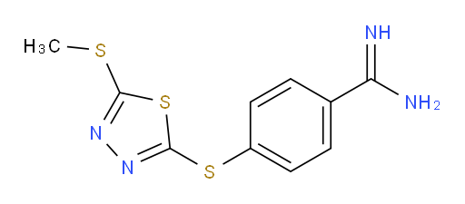 4-((5-(methylthio)-1,3,4-thiadiazol-2-yl)thio)benzimidamide