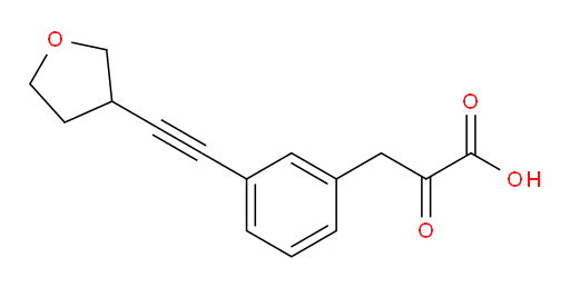 2-oxo-3-(3-((tetrahydrofuran-3-yl)ethynyl)phenyl)propanoic acid